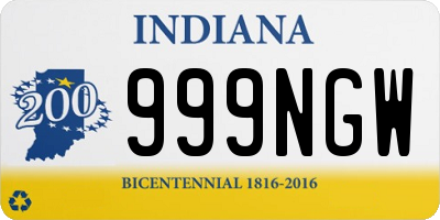 IN license plate 999NGW