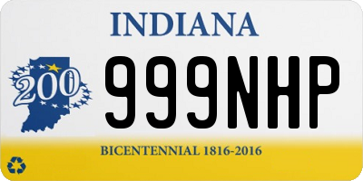 IN license plate 999NHP