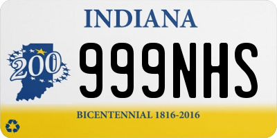 IN license plate 999NHS