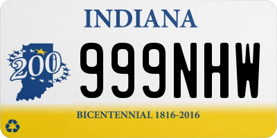 IN license plate 999NHW