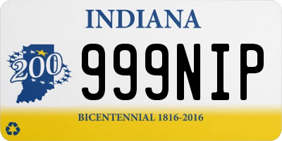 IN license plate 999NIP