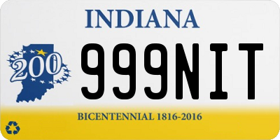 IN license plate 999NIT