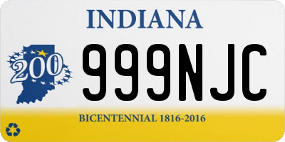 IN license plate 999NJC