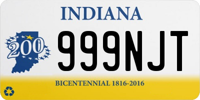 IN license plate 999NJT