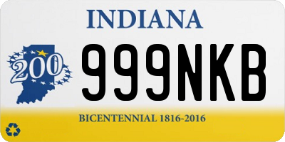 IN license plate 999NKB