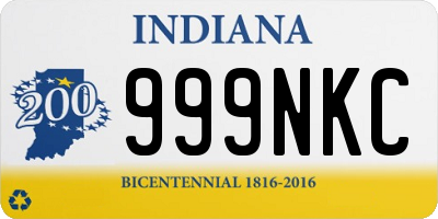 IN license plate 999NKC