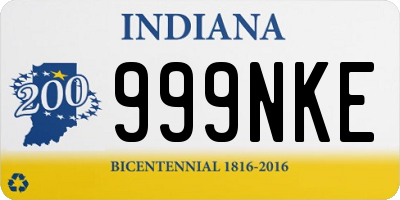 IN license plate 999NKE