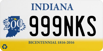 IN license plate 999NKS