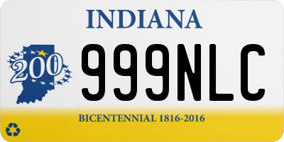 IN license plate 999NLC