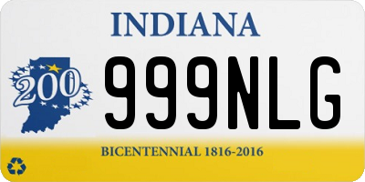 IN license plate 999NLG