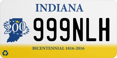 IN license plate 999NLH