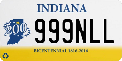 IN license plate 999NLL