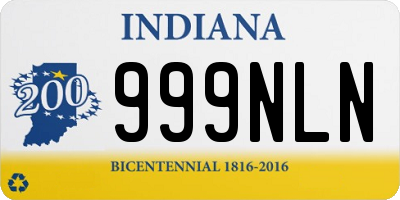 IN license plate 999NLN