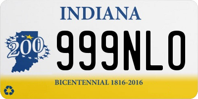 IN license plate 999NLO