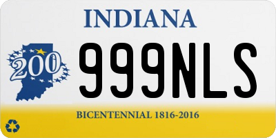 IN license plate 999NLS