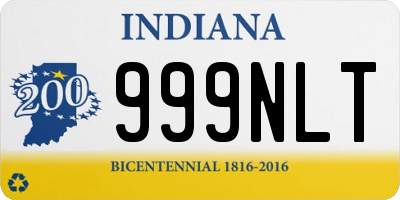 IN license plate 999NLT