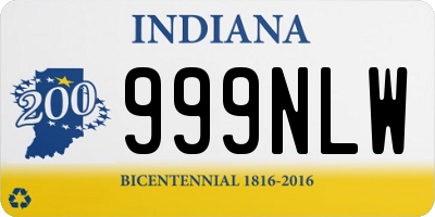 IN license plate 999NLW