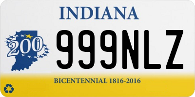 IN license plate 999NLZ