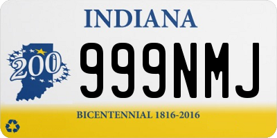 IN license plate 999NMJ