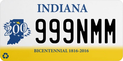 IN license plate 999NMM