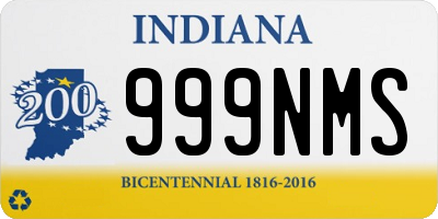 IN license plate 999NMS