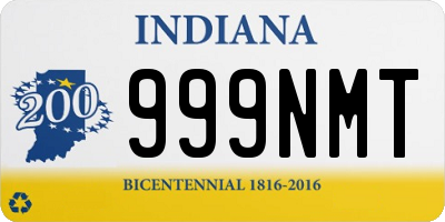 IN license plate 999NMT