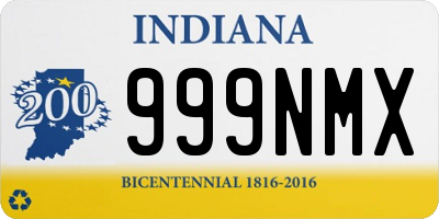 IN license plate 999NMX