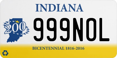 IN license plate 999NOL