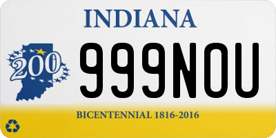 IN license plate 999NOU