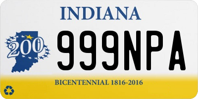 IN license plate 999NPA