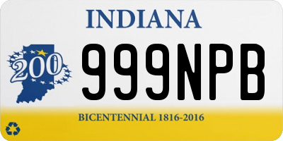 IN license plate 999NPB