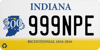 IN license plate 999NPE