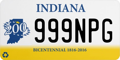 IN license plate 999NPG