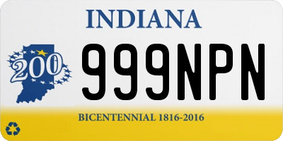 IN license plate 999NPN