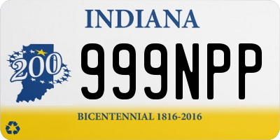 IN license plate 999NPP