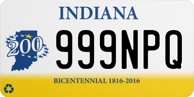 IN license plate 999NPQ