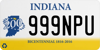 IN license plate 999NPU