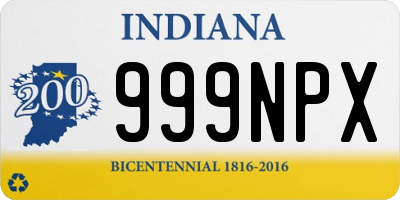 IN license plate 999NPX