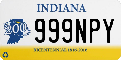 IN license plate 999NPY