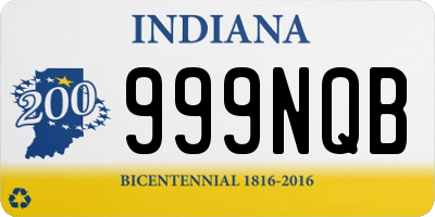 IN license plate 999NQB