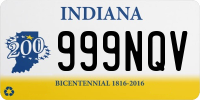 IN license plate 999NQV