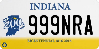 IN license plate 999NRA