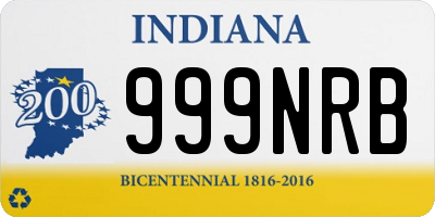 IN license plate 999NRB