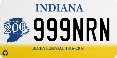 IN license plate 999NRN