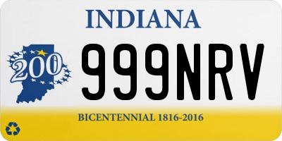 IN license plate 999NRV