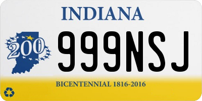 IN license plate 999NSJ