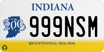 IN license plate 999NSM