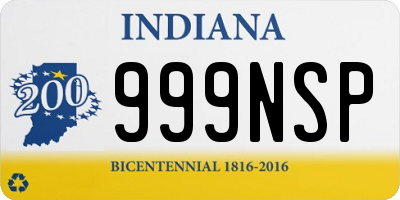 IN license plate 999NSP