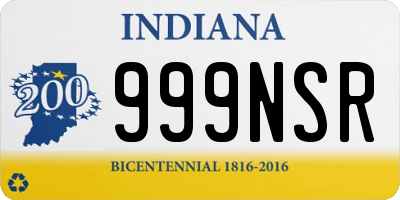 IN license plate 999NSR