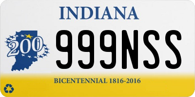 IN license plate 999NSS